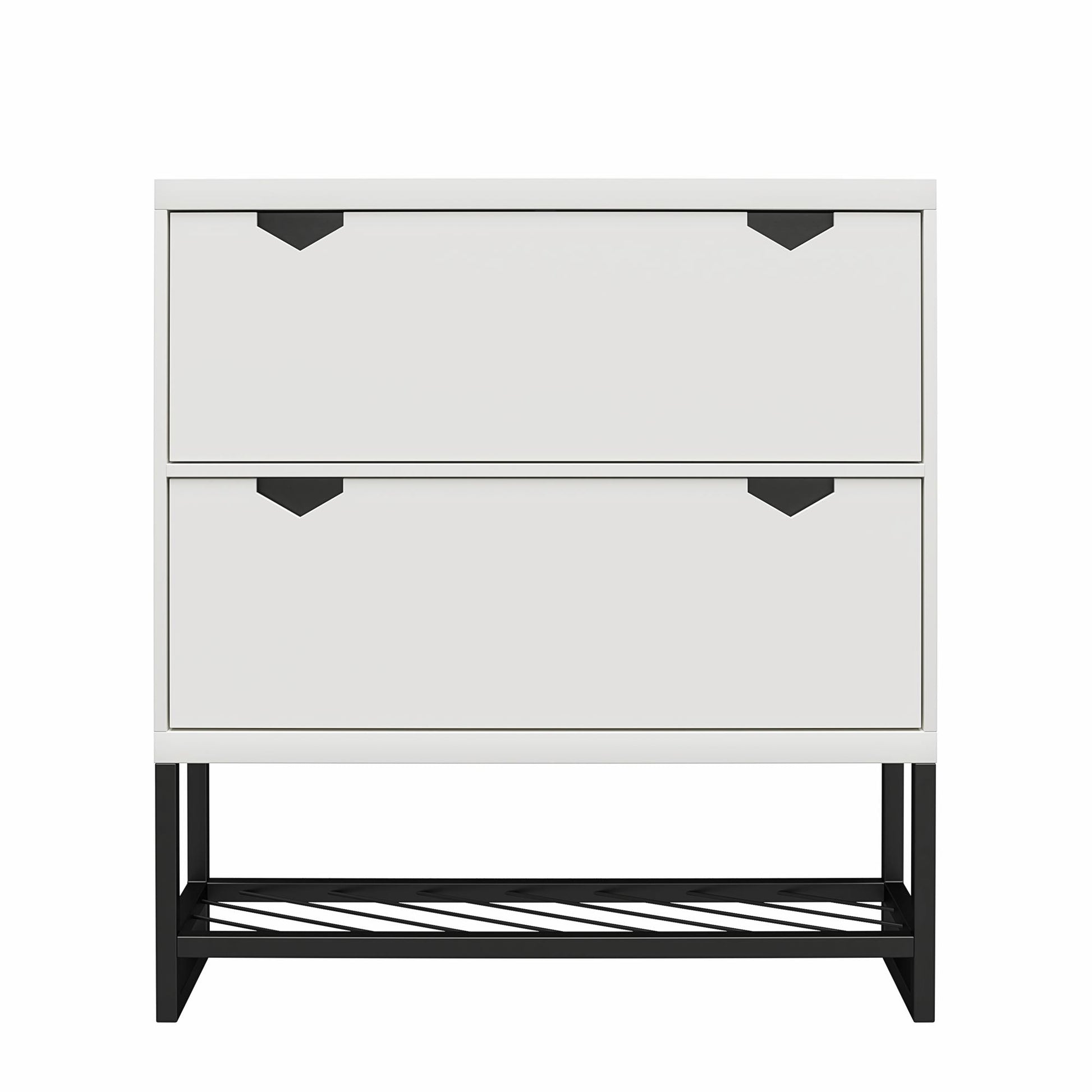 CosmoLiving by Cosmopolitan Brielle Entryway Shoe Storage, White - White