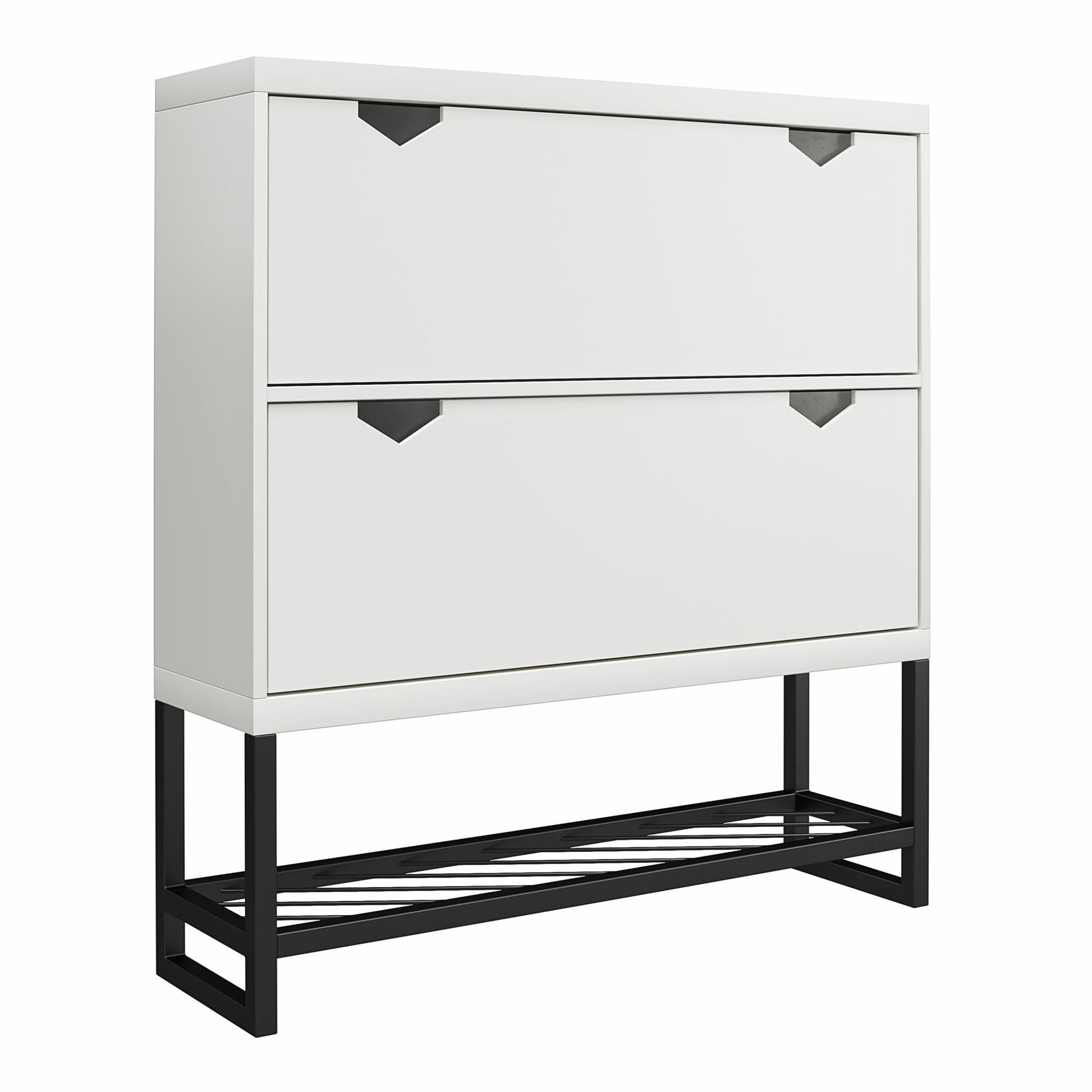CosmoLiving by Cosmopolitan Brielle Entryway Shoe Storage, White - White