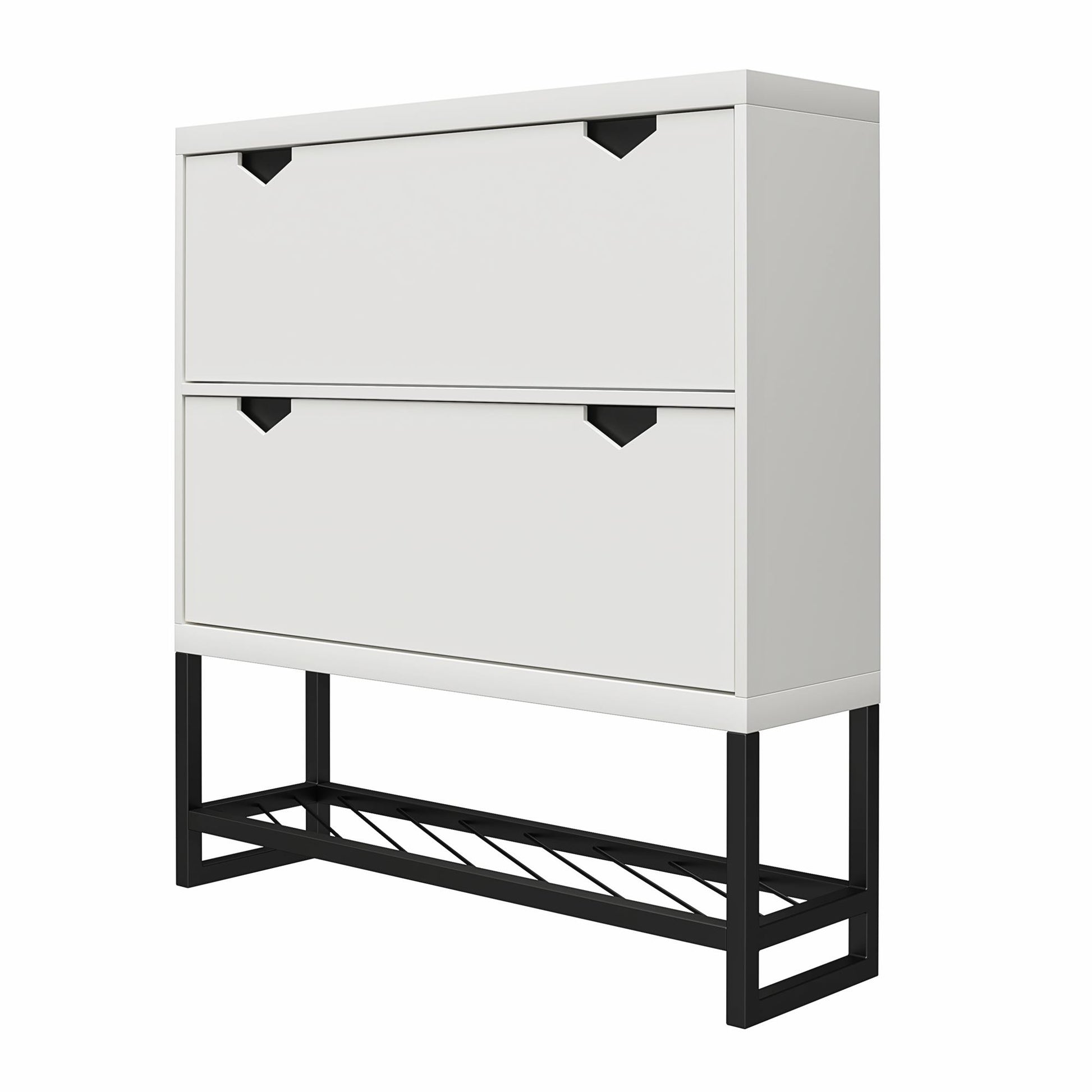 CosmoLiving by Cosmopolitan Brielle Entryway Shoe Storage, White - White