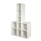 Jocelyn Kids Coat Rack with 9 Cube Storage and 4 Metal Hooks - White