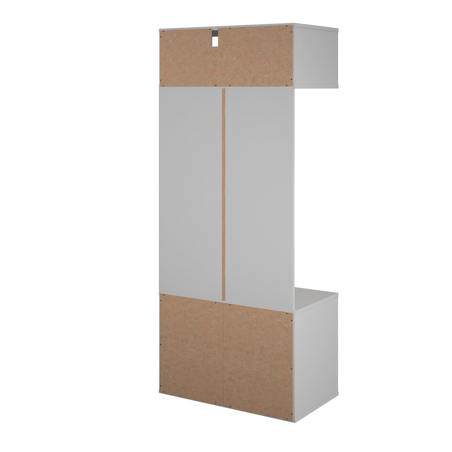 Jocelyn Kids Coat Rack with 6 Cube Storage and 4 Metal Hooks - Dove Gray