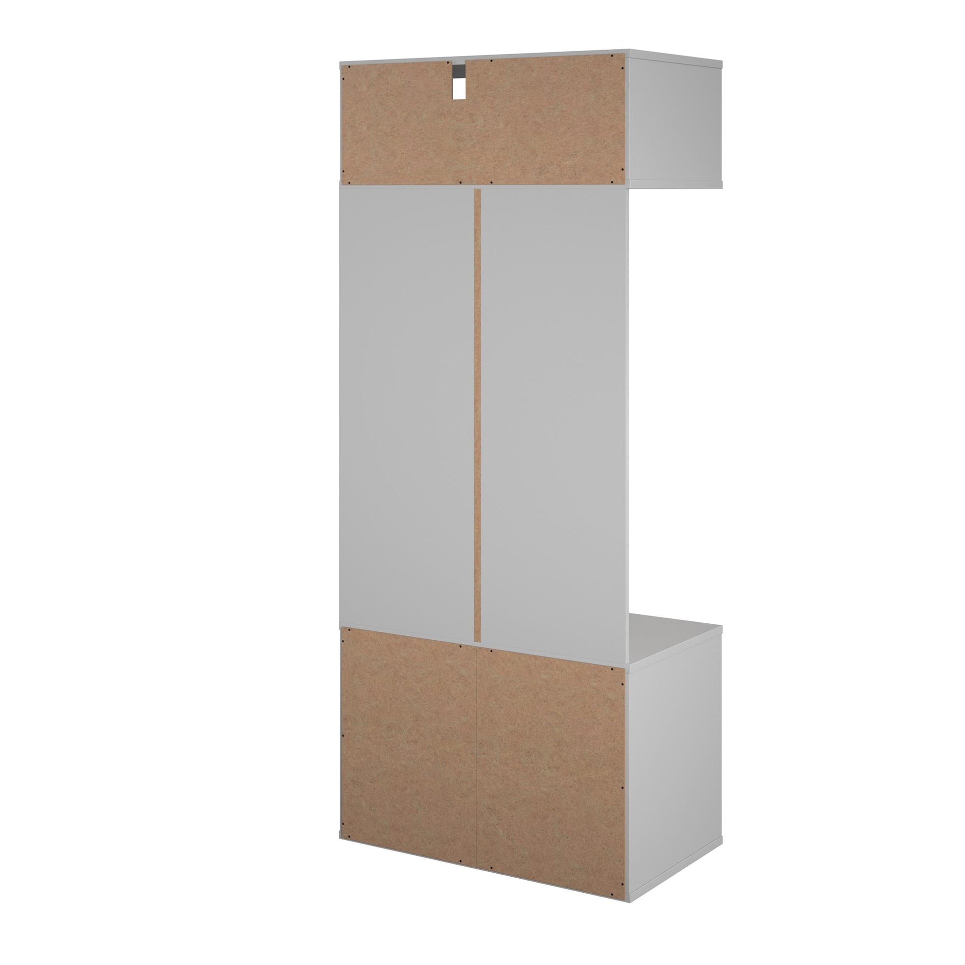 Jocelyn Kids Coat Rack with 6 Cube Storage and 4 Metal Hooks - Dove Gray