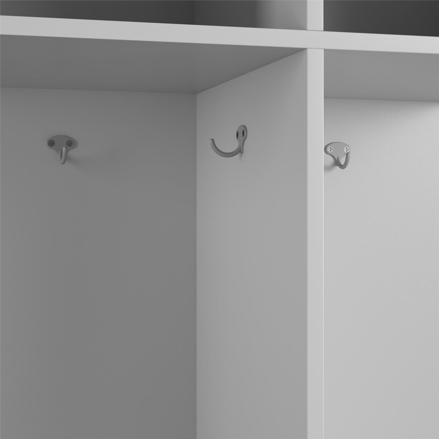 Jocelyn Kids Coat Rack with 6 Cube Storage and 4 Metal Hooks - Dove Gray