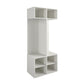 Jocelyn Kids Coat Rack with 6 Cube Storage and 4 Metal Hooks - White