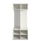 Jocelyn Kids Coat Rack with 6 Cube Storage and 4 Metal Hooks - White