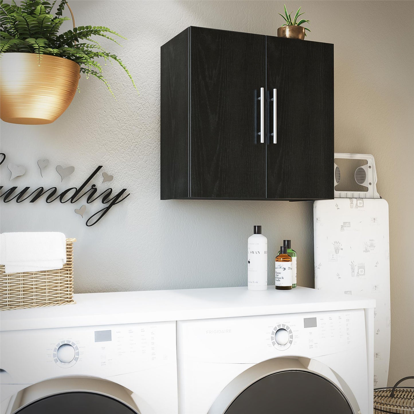 Camberly 24" Wall Cabinet, Black Oak - Black Oak