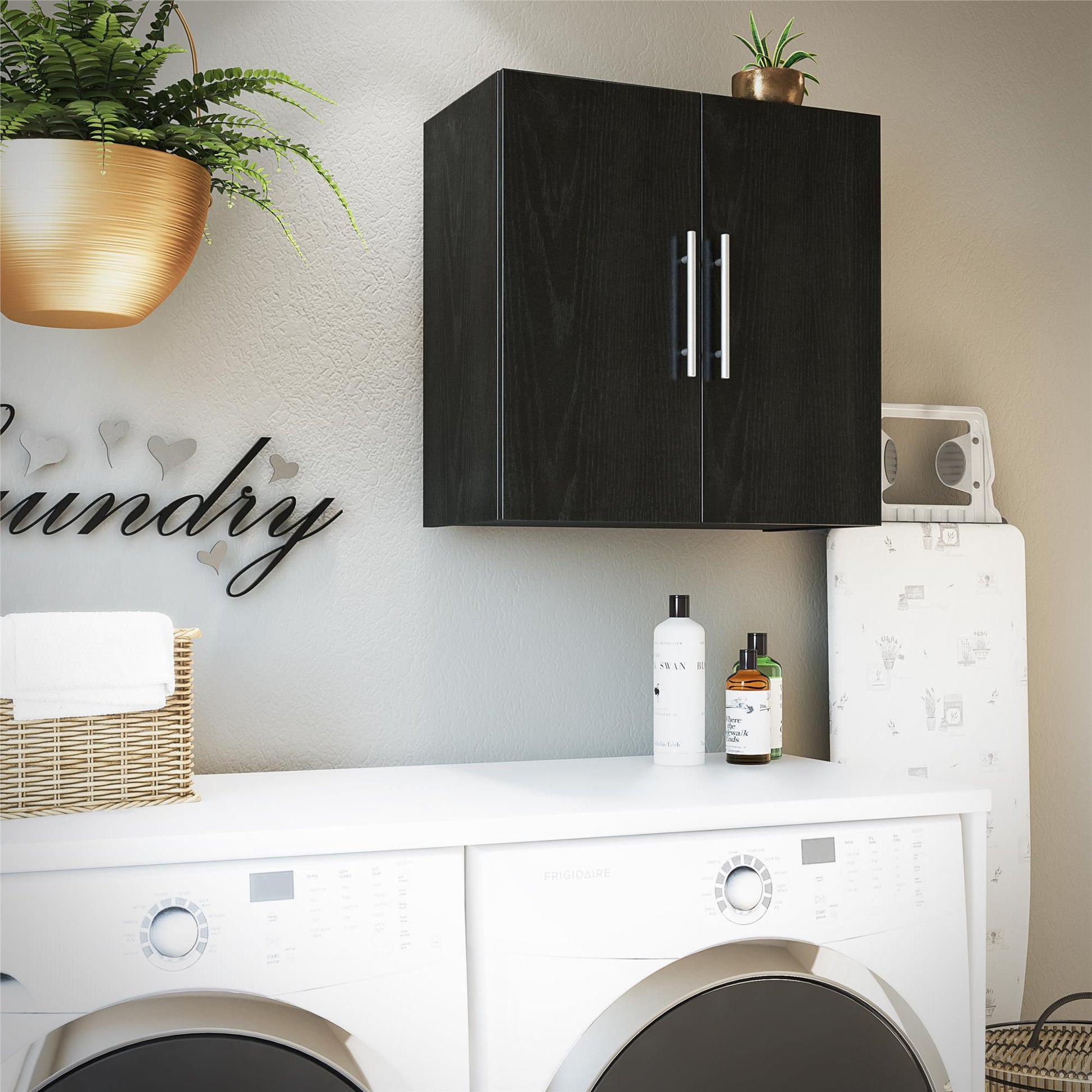 Camberly 24" Wall Cabinet, Black Oak - Black Oak