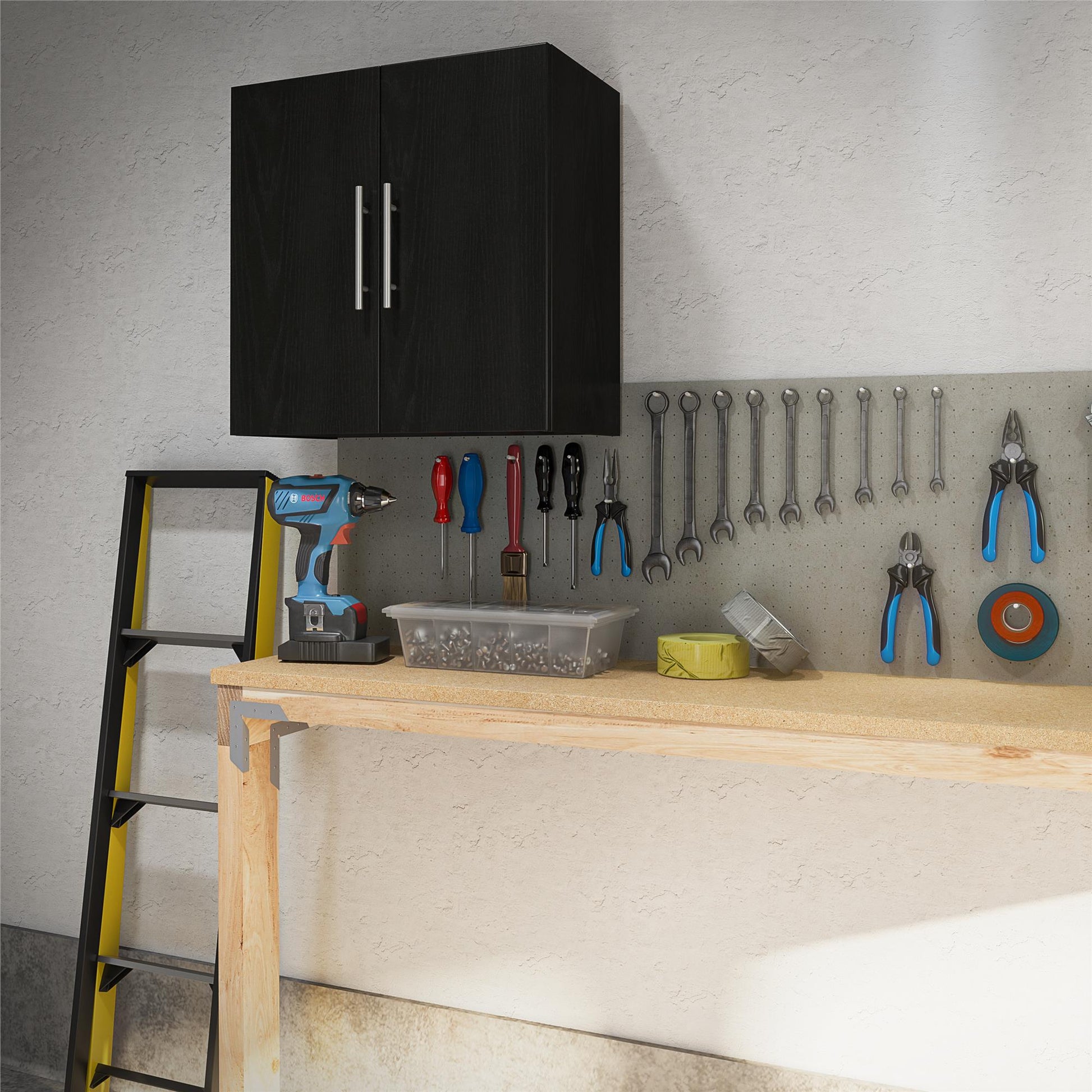 Camberly 24" Wall Cabinet, Black Oak - Black Oak