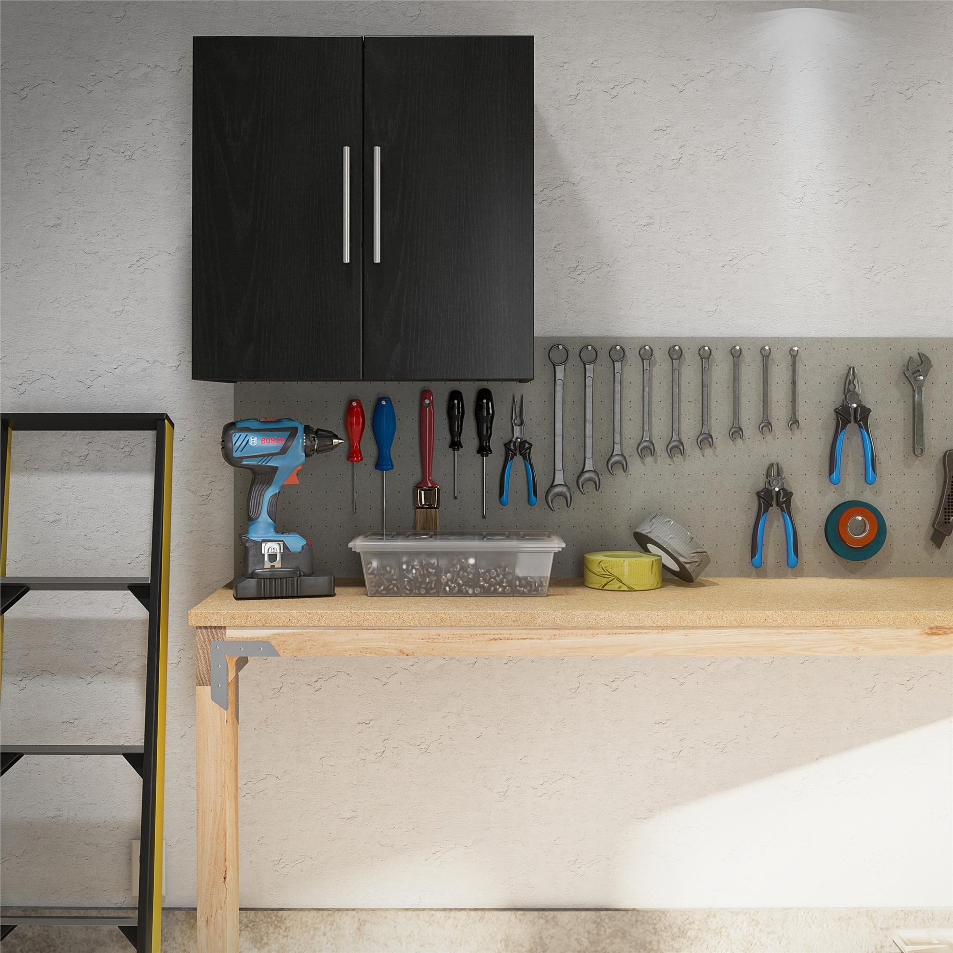Camberly 24" Wall Cabinet, Black Oak - Black Oak