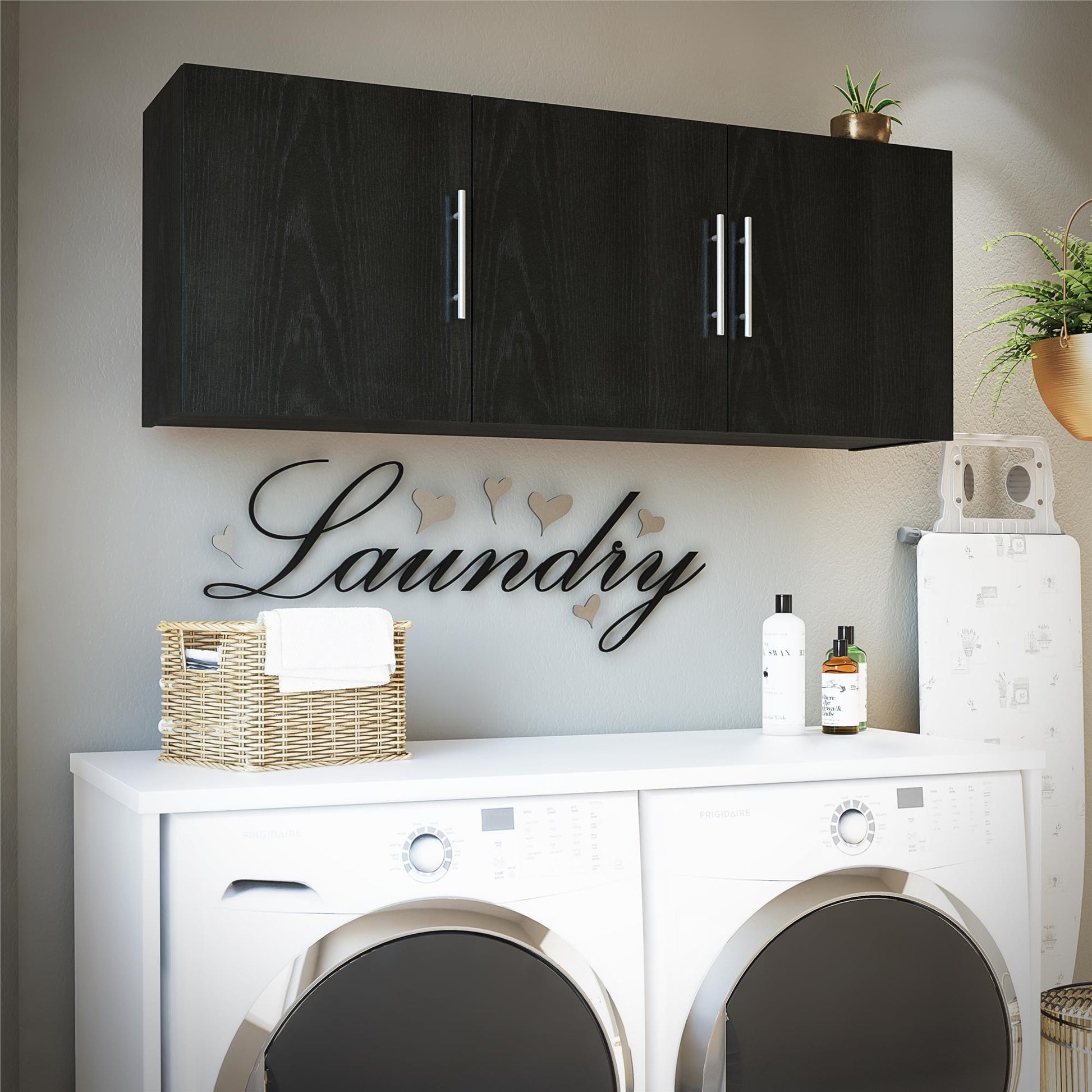 Camberly 54" Wall Cabinet, Black Oak - Black Oak