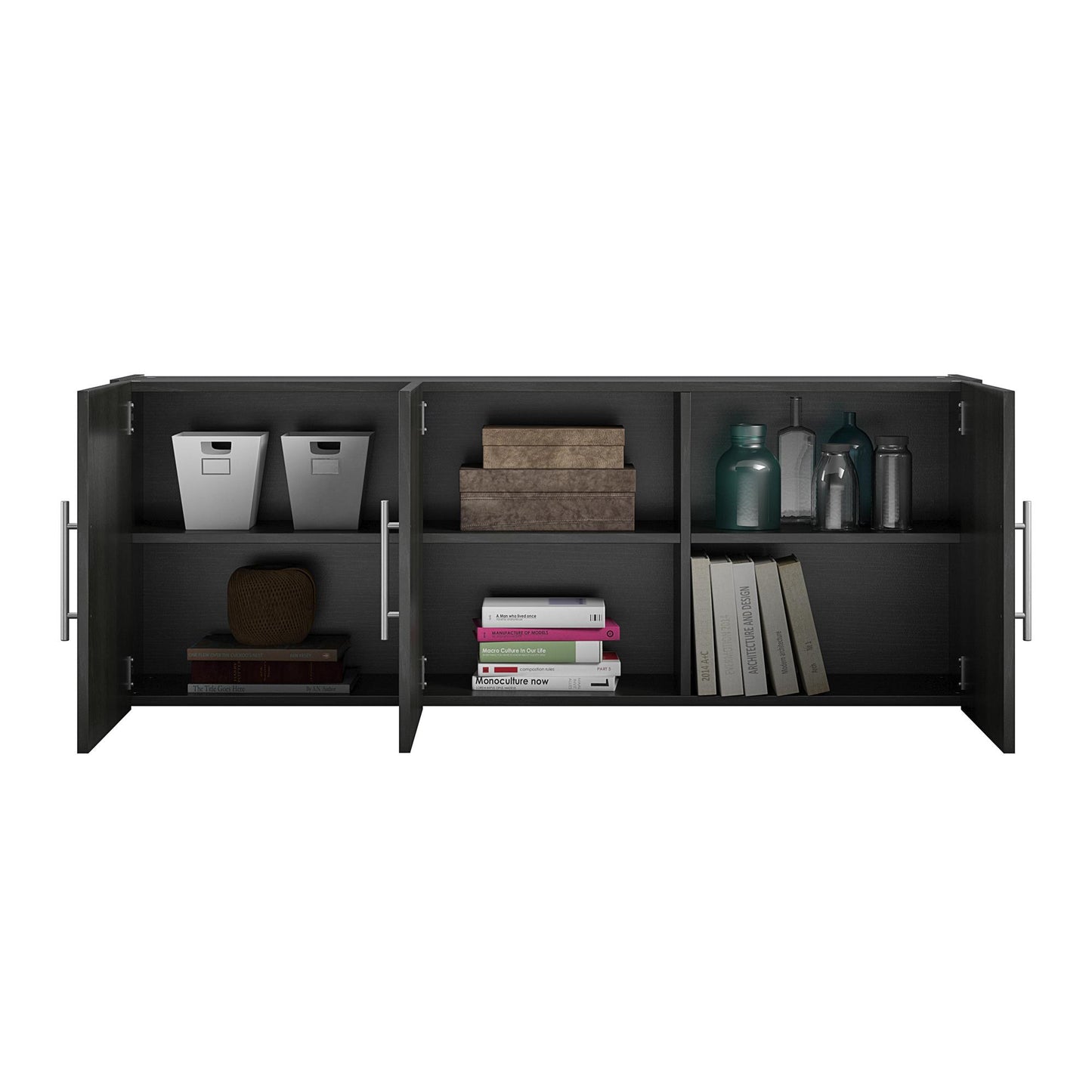 Camberly 54" Wall Cabinet, Black Oak - Black Oak