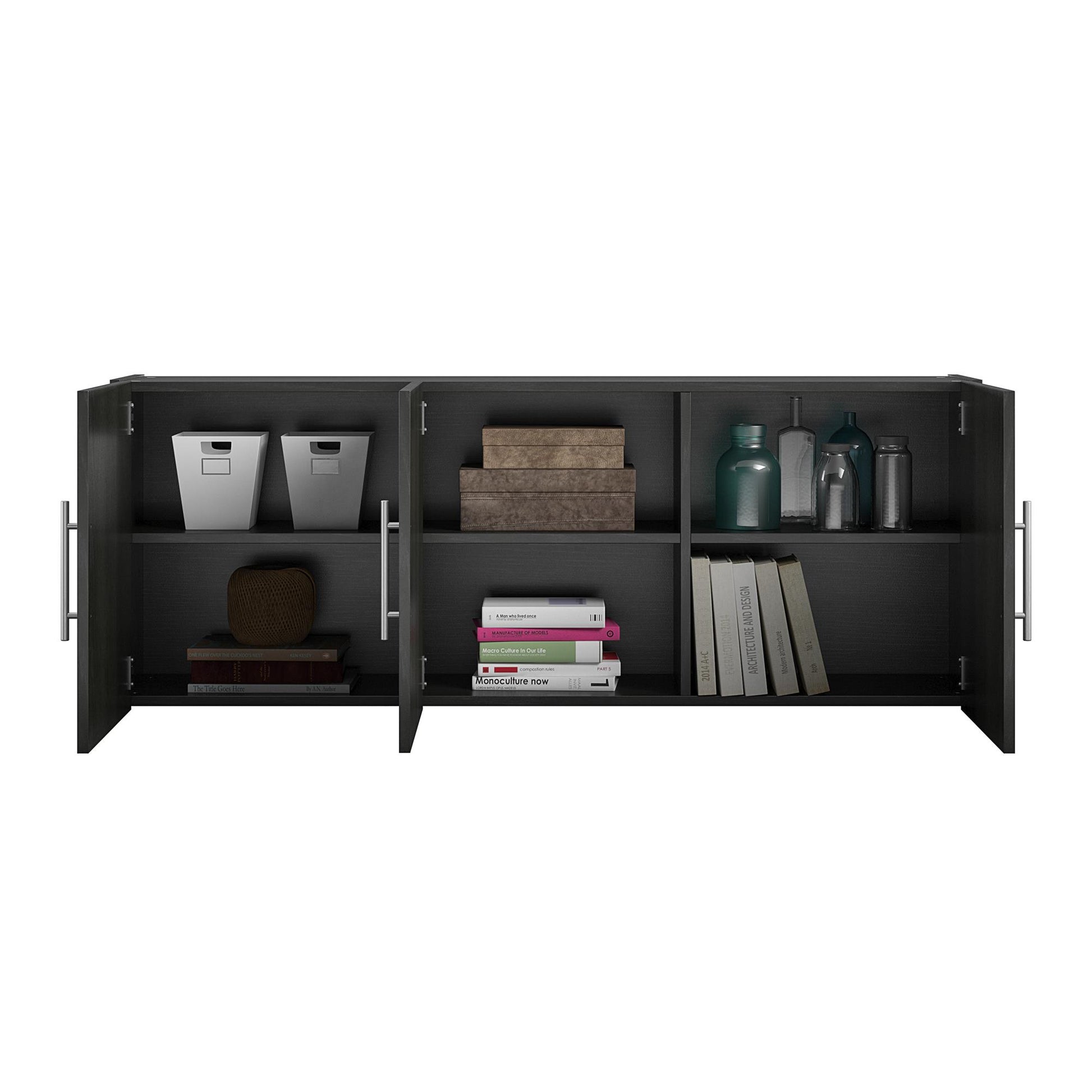 Camberly 54" Wall Cabinet, Black Oak - Black Oak