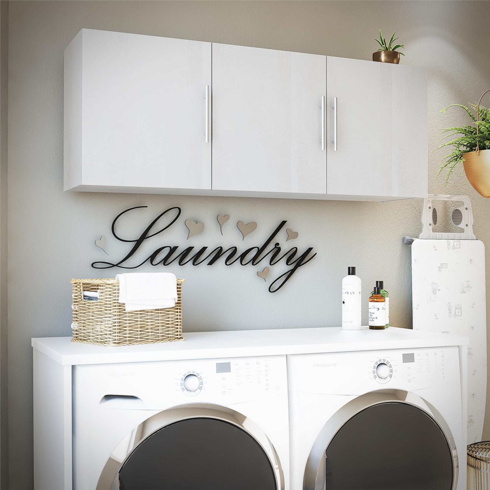 Camberly 54" Wall Cabinet, Ivory Oak - Ivory Oak
