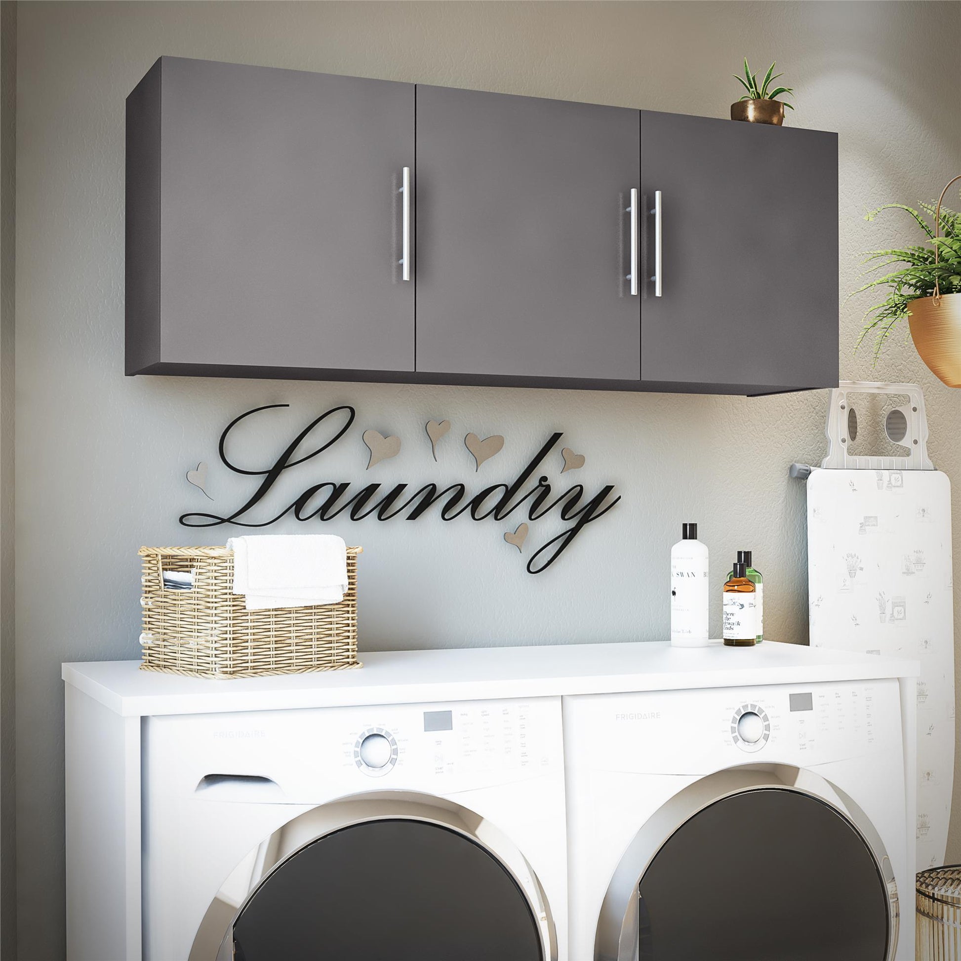 Camberly 54" Wall Cabinet, Graphite Gray - Graphite Grey