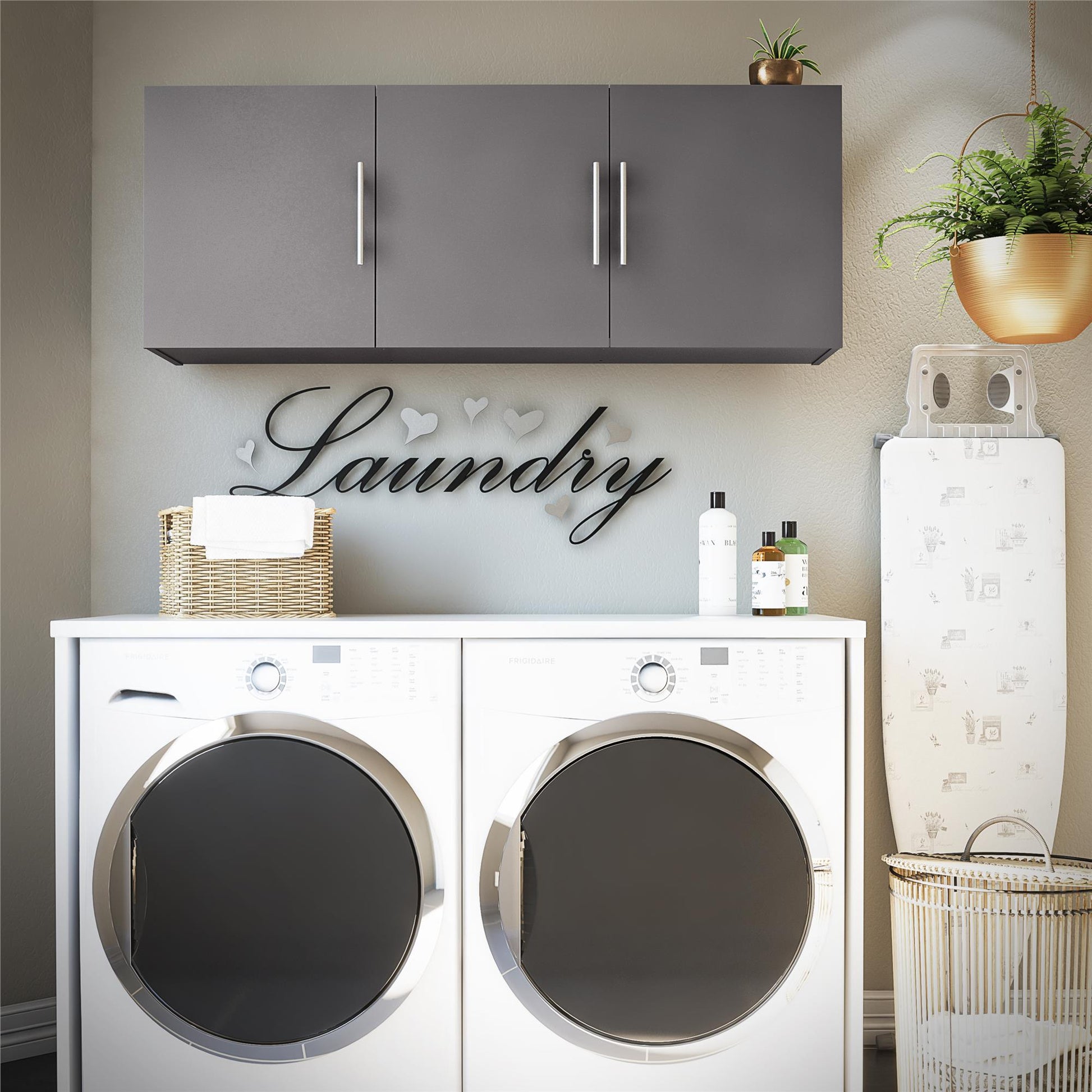 Camberly 54" Wall Cabinet, Black Oak - Black Oak