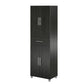 Camberly 4 Door/1 Drawer Storage Cabinet, Black Oak - Black Oak