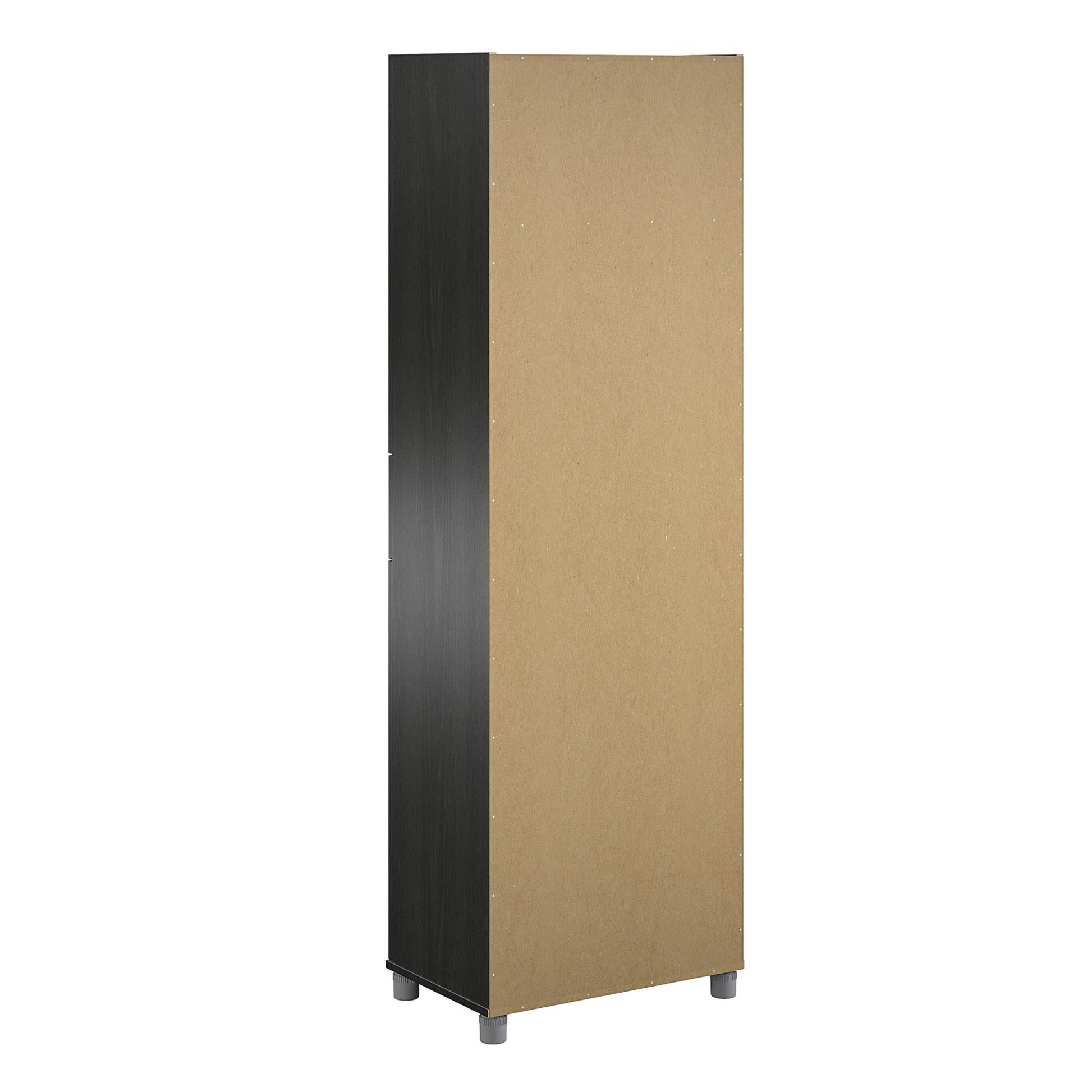 Camberly 4 Door/1 Drawer Storage Cabinet, Black Oak - Black Oak