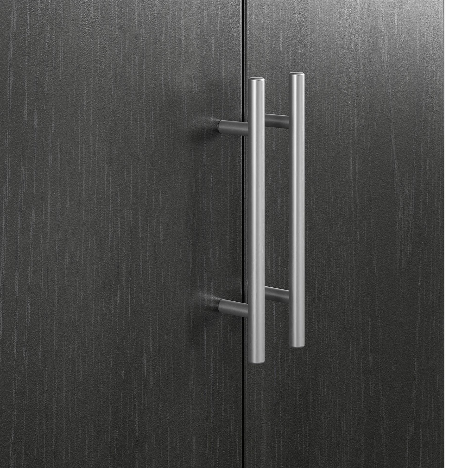 Camberly 4 Door/1 Drawer Storage Cabinet, Black Oak - Black Oak