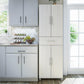 Camberly 4 Door/1 Drawer Storage Cabinet, Ivory Oak - Ivory Oak