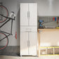 Camberly 4 Door/1 Drawer Storage Cabinet, Ivory Oak - Ivory Oak