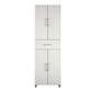 Camberly 4 Door/1 Drawer Storage Cabinet, Ivory Oak - Ivory Oak