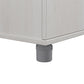 Camberly 4 Door/1 Drawer Storage Cabinet, Ivory Oak - Ivory Oak