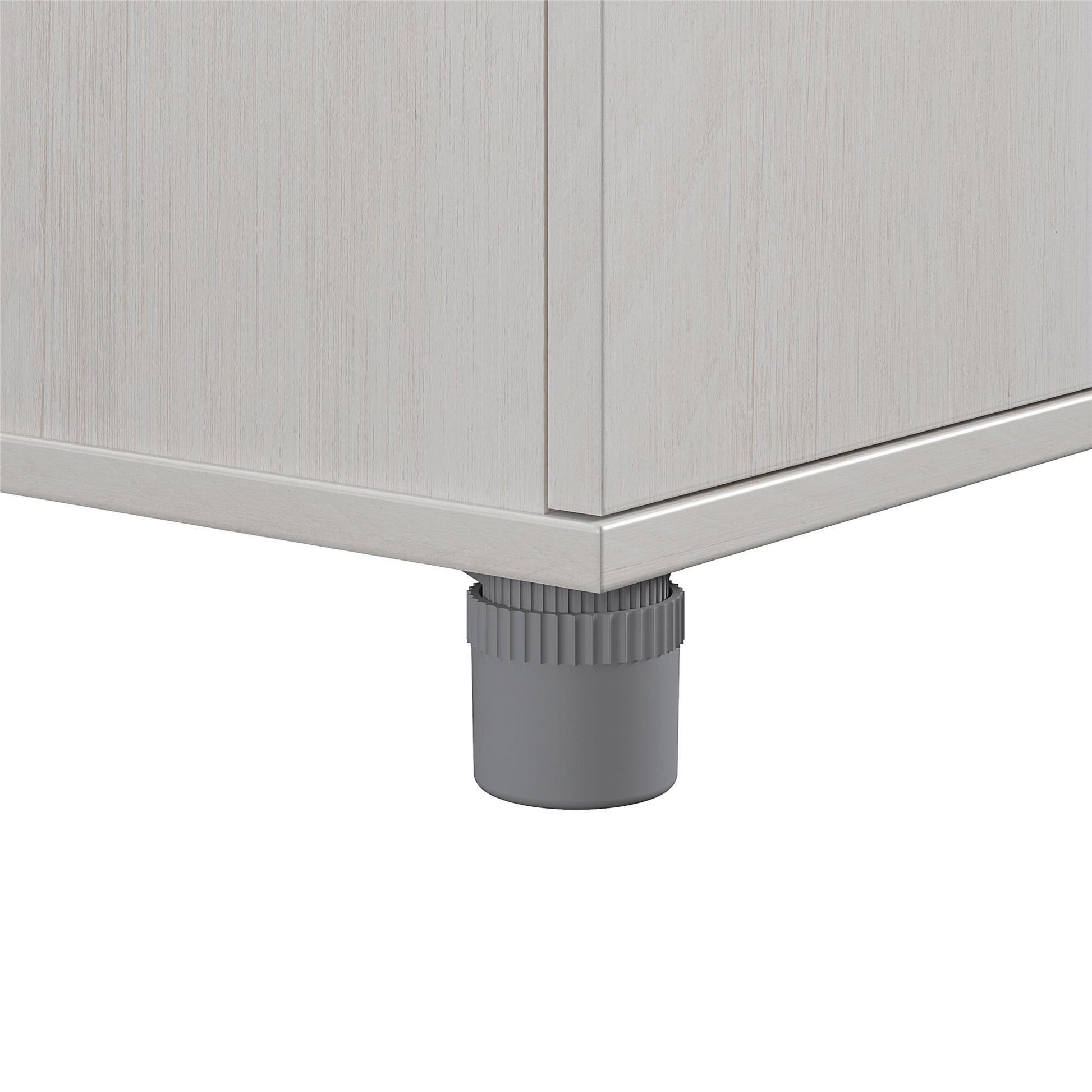 Camberly 4 Door/1 Drawer Storage Cabinet, Ivory Oak - Ivory Oak