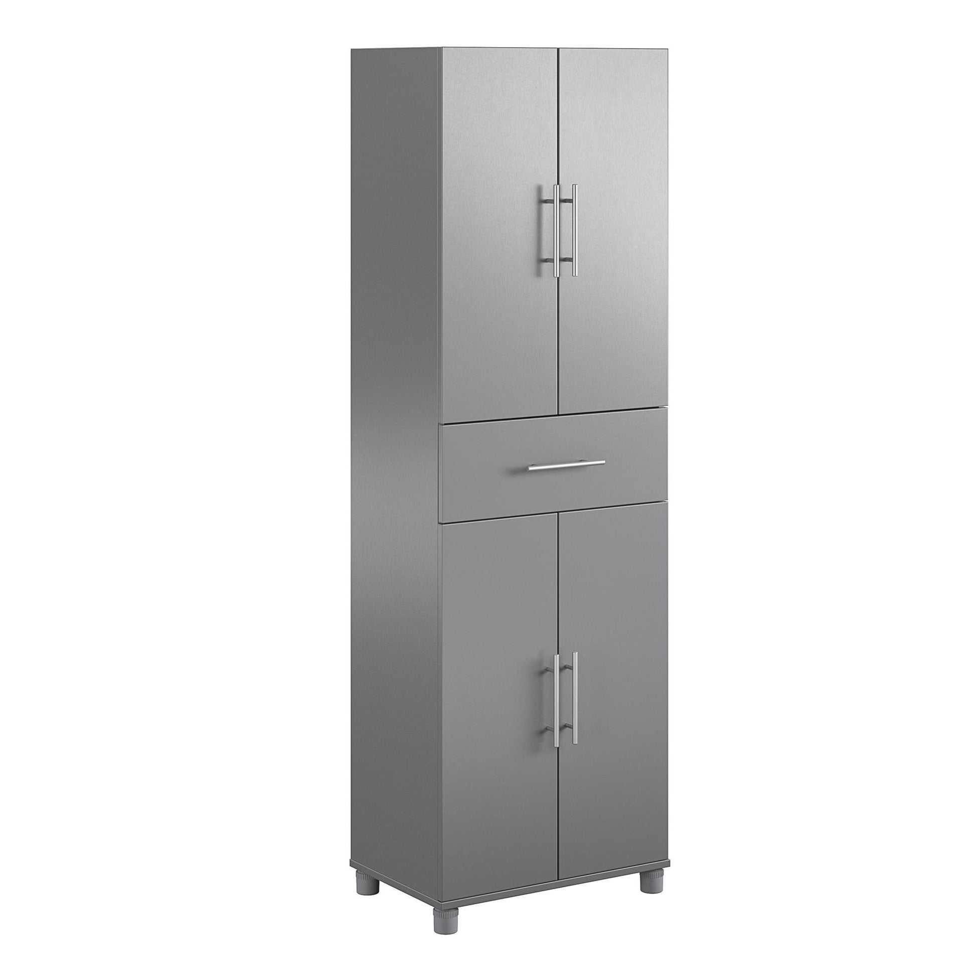 Camberly 4 Door/1 Drawer Storage Cabinet - Graphite Grey