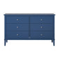 Franklin 6 Drawer Dresser with Durable Metal Slides - Navy
