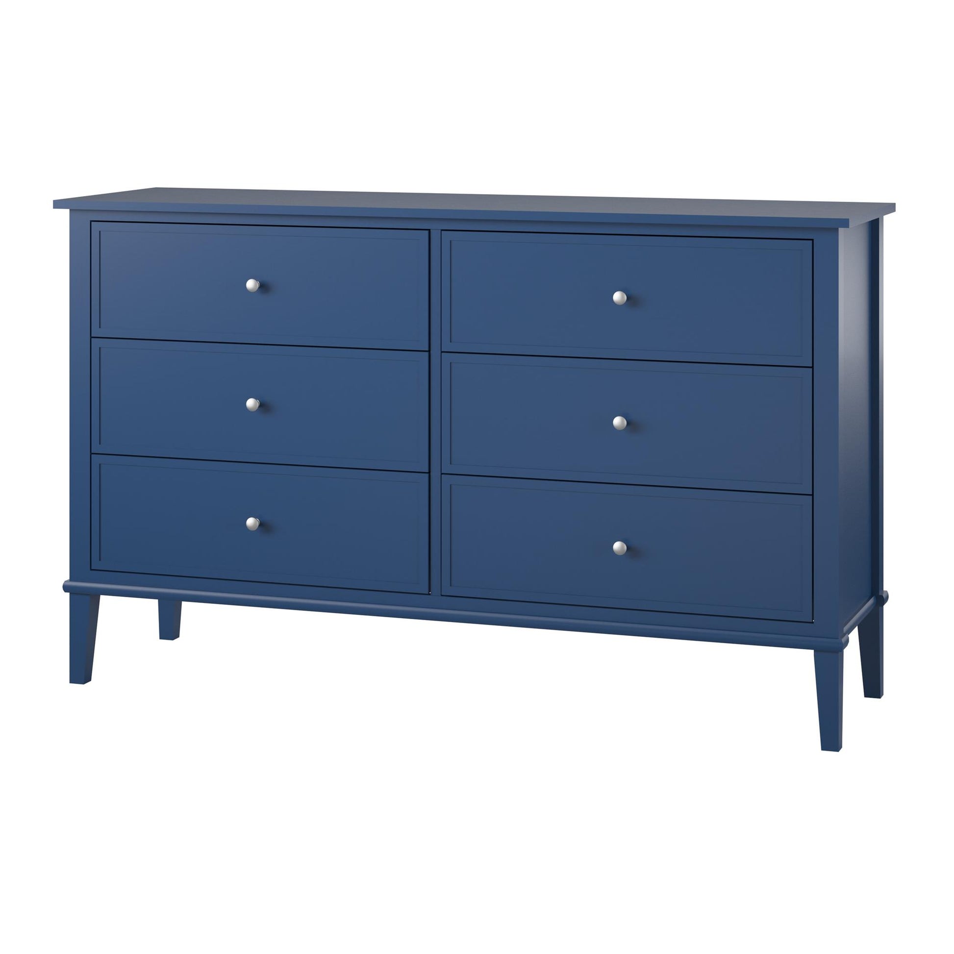Franklin 6 Drawer Dresser with Durable Metal Slides - Navy