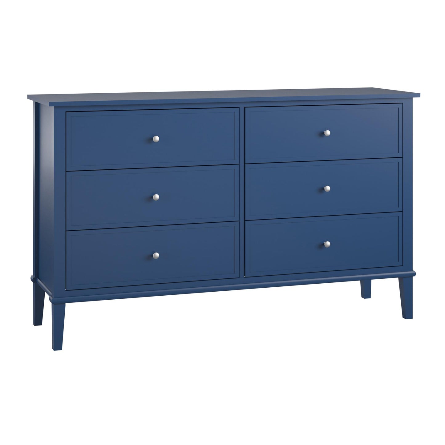 Franklin 6 Drawer Dresser with Durable Metal Slides - Navy