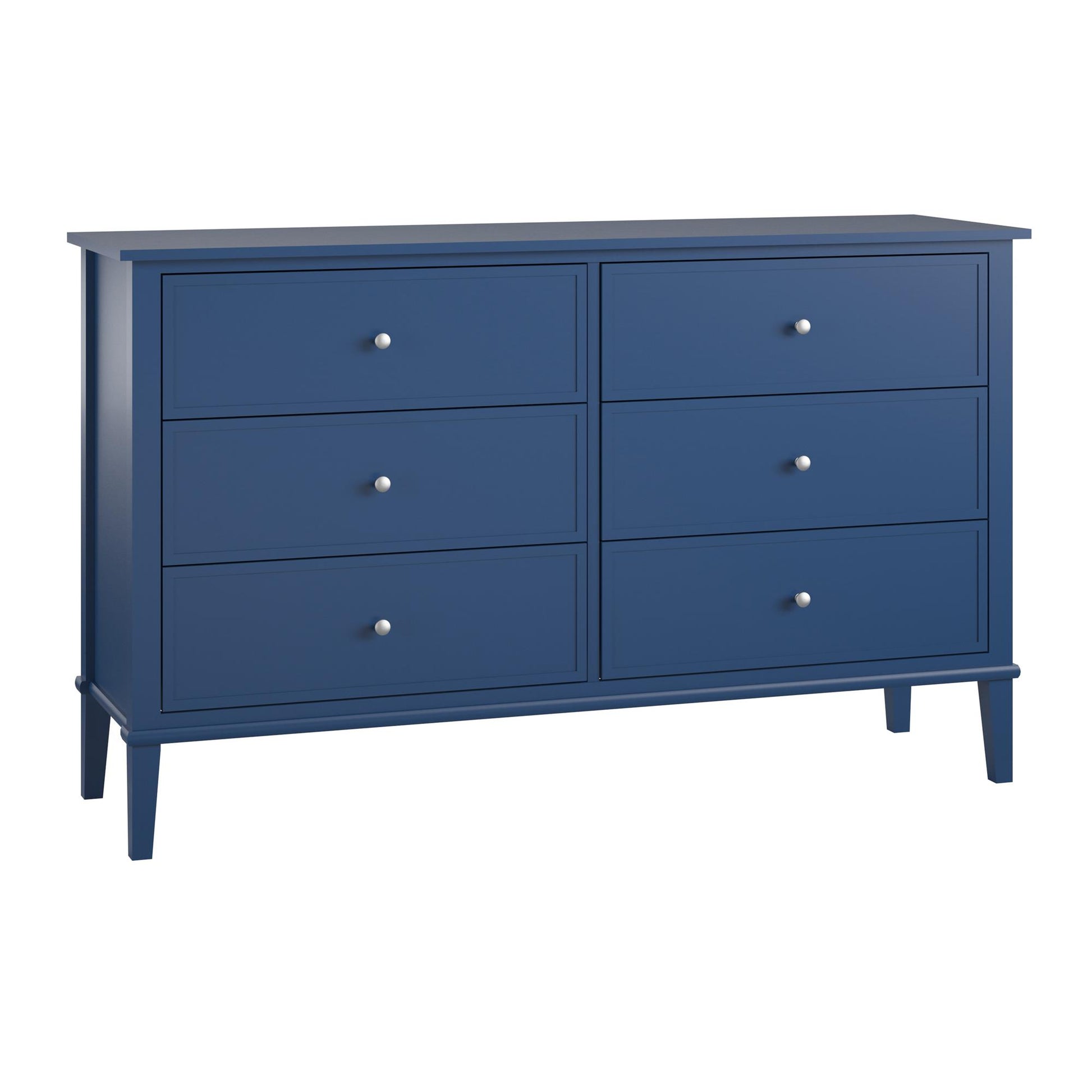 Franklin 6 Drawer Dresser with Durable Metal Slides - Navy