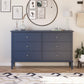 Franklin 6 Drawer Dresser with Durable Metal Slides - Pink