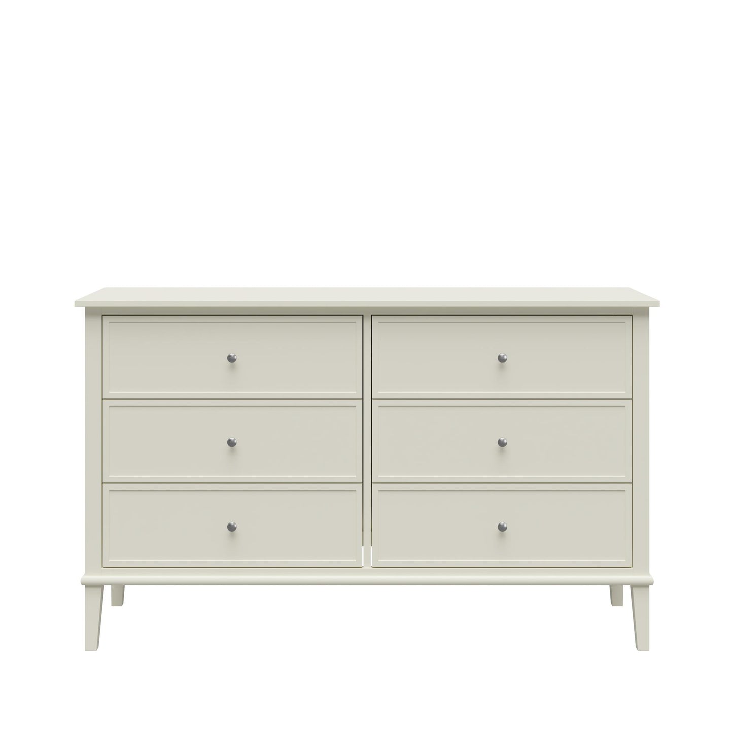 Franklin 6 Drawer Dresser with Durable Metal Slides - White