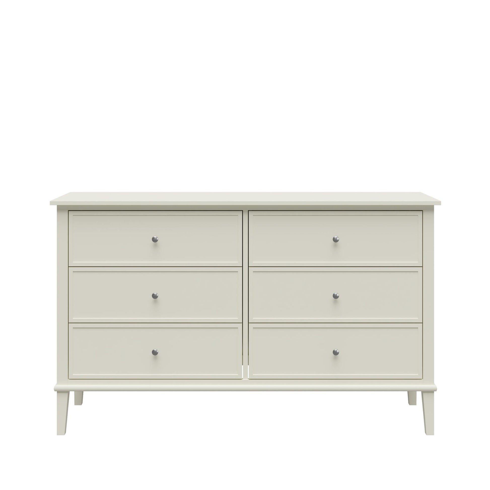 Franklin 6 Drawer Dresser with Durable Metal Slides - White