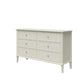 Franklin 6 Drawer Dresser with Durable Metal Slides - White