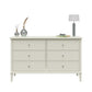 Franklin 6 Drawer Dresser with Durable Metal Slides - White