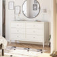 Franklin 6 Drawer Dresser with Durable Metal Slides - White
