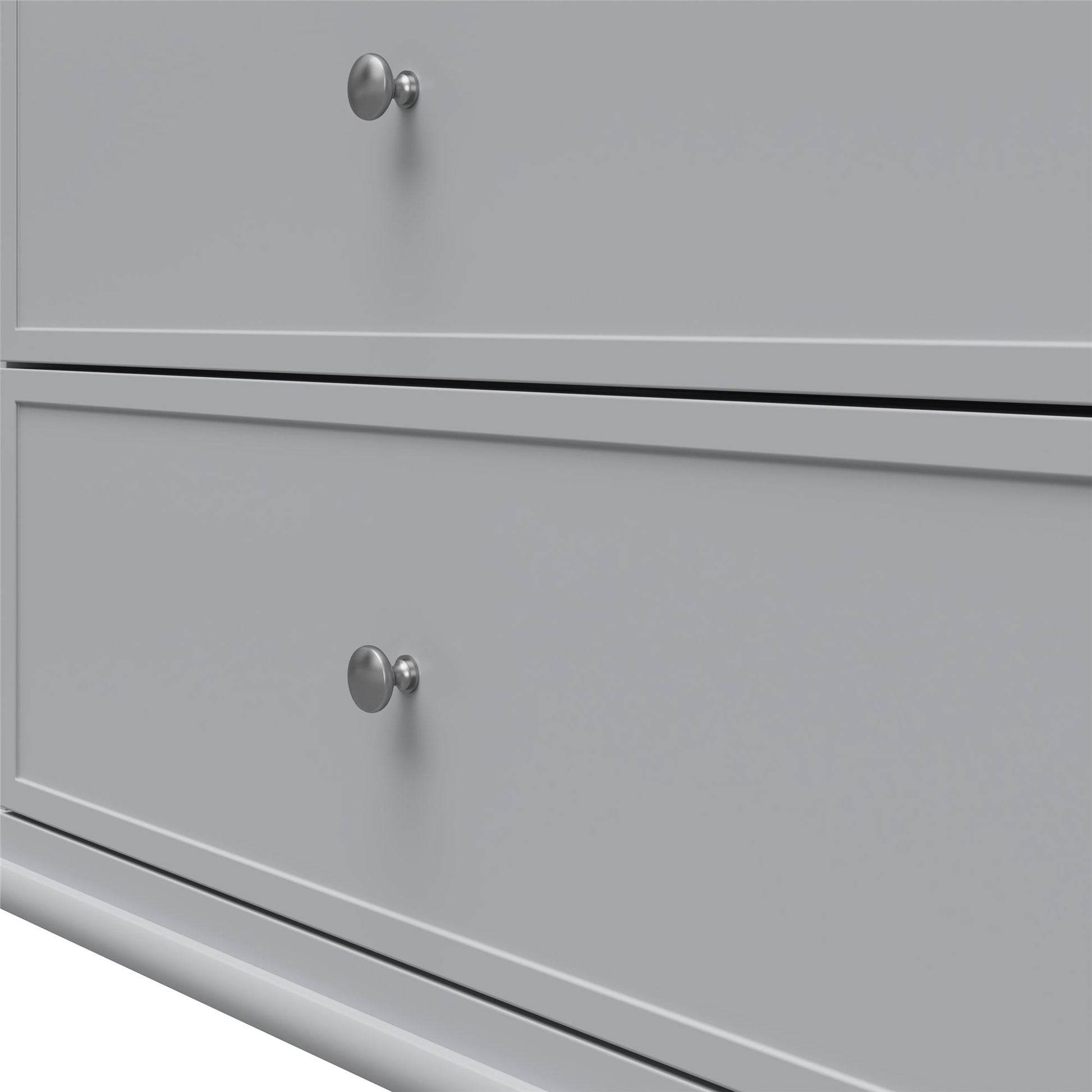 Franklin 6 Drawer Dresser with Durable Metal Slides - Gray
