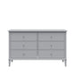 Franklin 6 Drawer Dresser with Durable Metal Slides - Gray