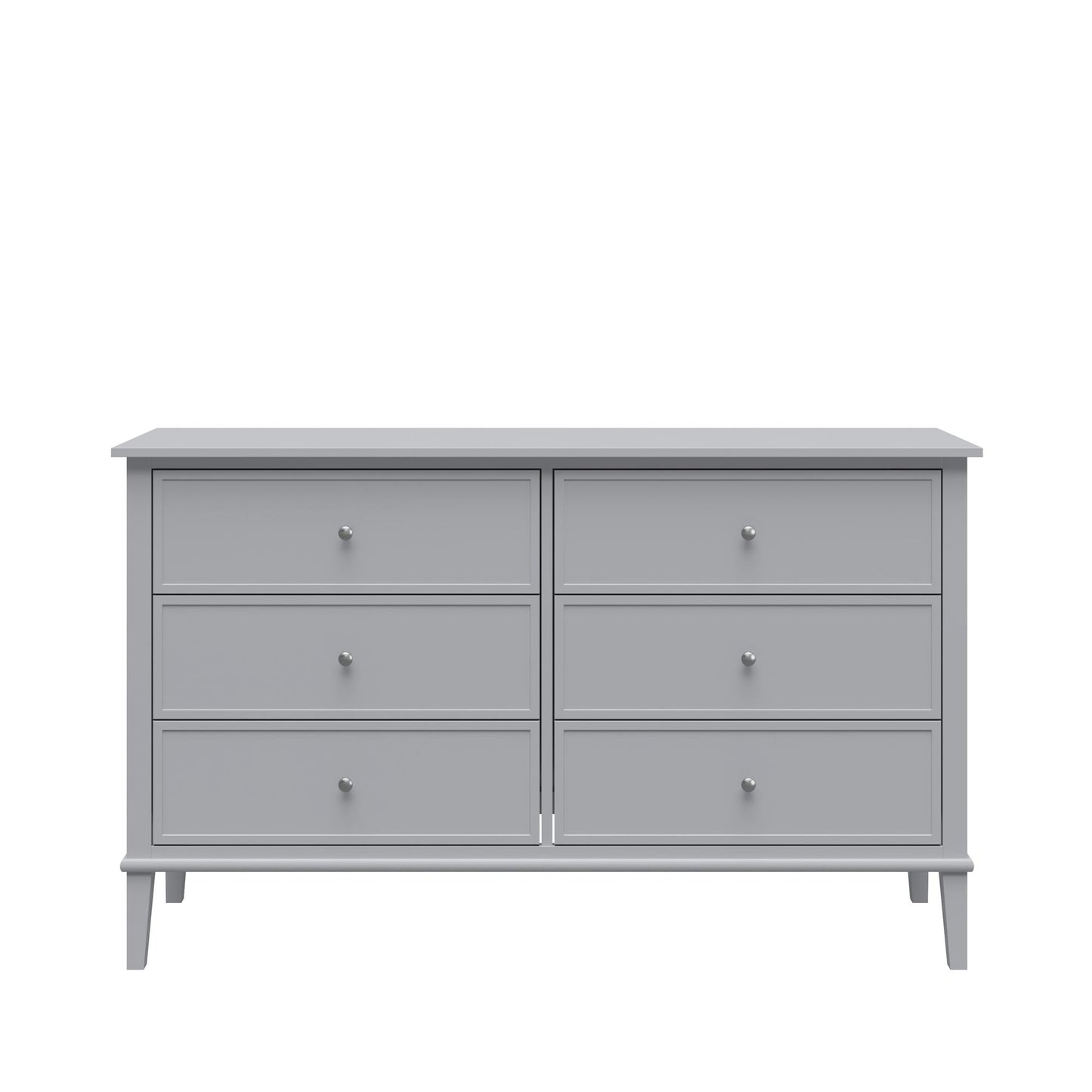 Franklin 6 Drawer Dresser with Durable Metal Slides - Gray