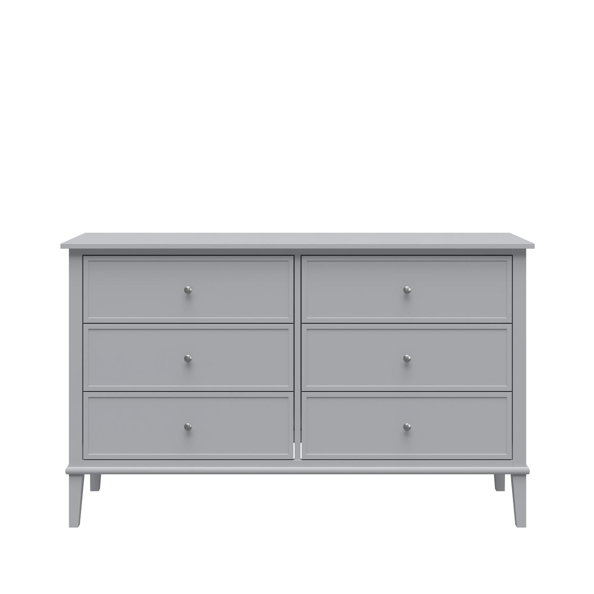 Franklin 6 Drawer Dresser with Durable Metal Slides - Gray
