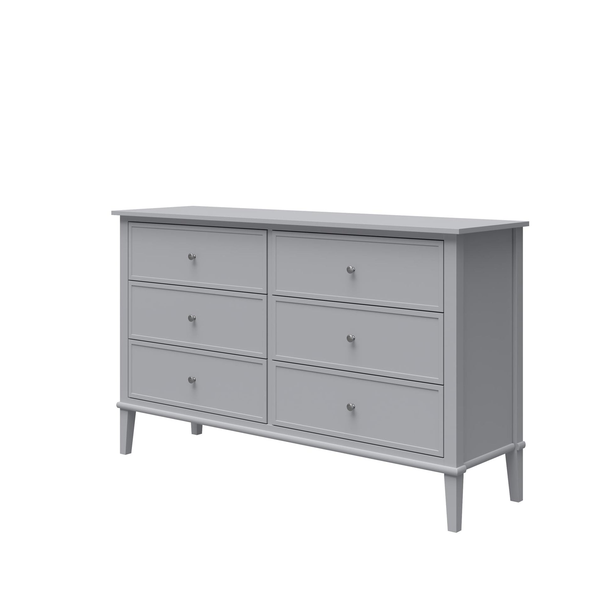 Franklin 6 Drawer Dresser with Durable Metal Slides - Gray