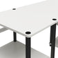 Condor Toolless Double Pedestal Computer Desk with Shelves - White