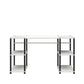 Condor Toolless Double Pedestal Computer Desk with Shelves - White