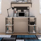 Condor Toolless Double Pedestal Computer Desk with Shelves - White