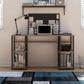 Condor Toolless Double Pedestal Computer Desk with Shelves - Rustic Oak