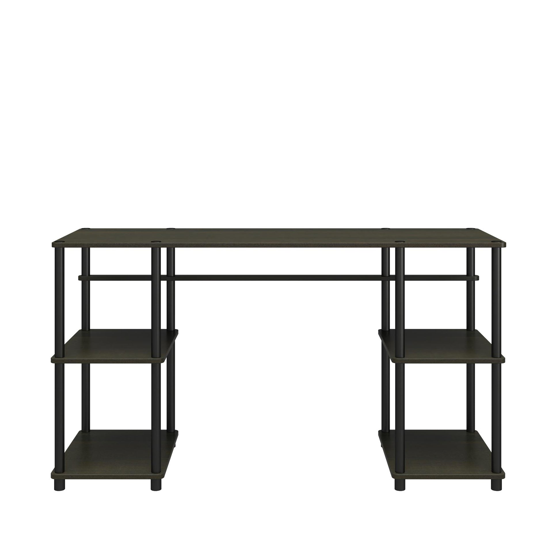 Condor Toolless Double Pedestal Computer Desk with Shelves - Espresso