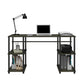 Condor Toolless Double Pedestal Computer Desk with Shelves - Espresso