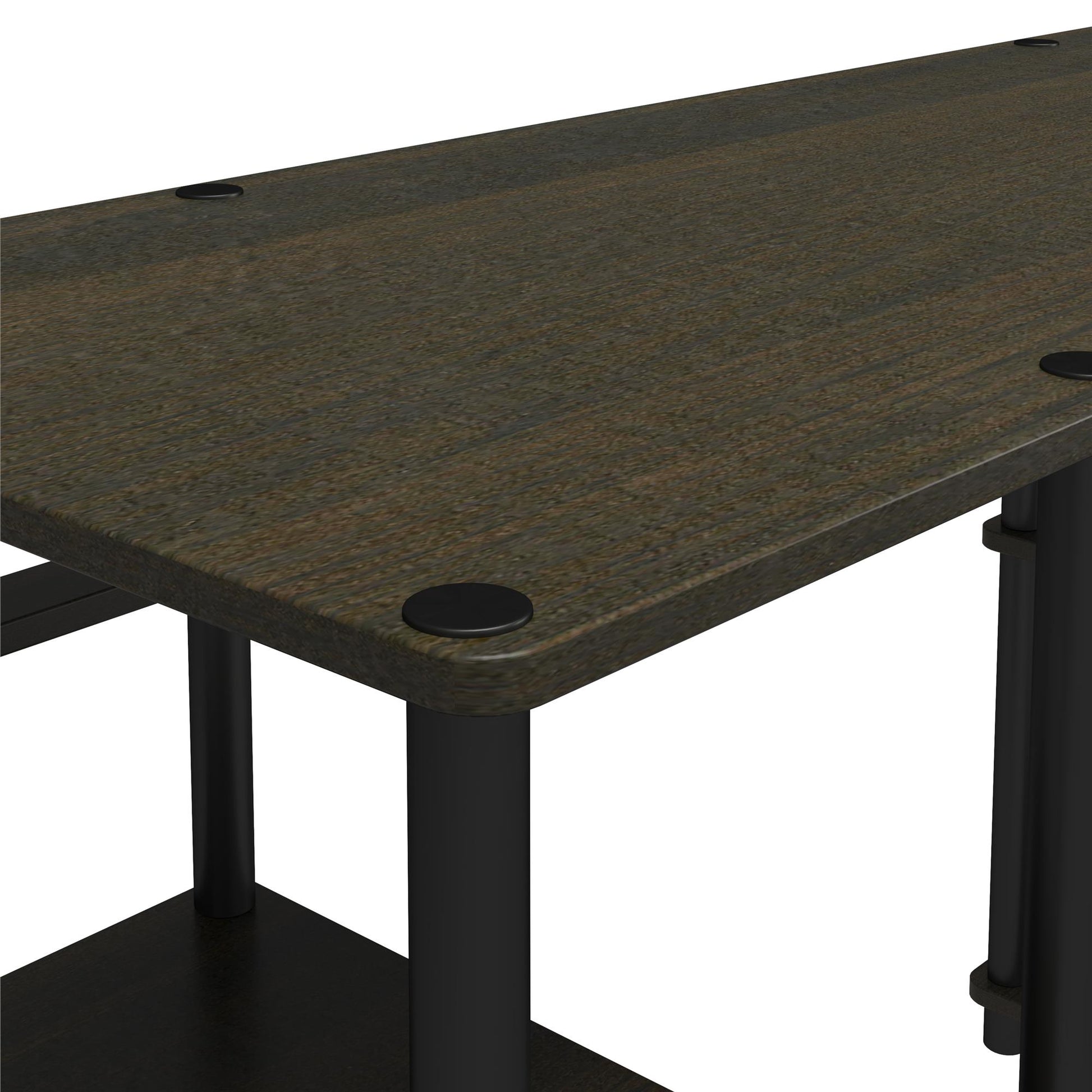 Condor Toolless Double Pedestal Computer Desk with Shelves - Espresso